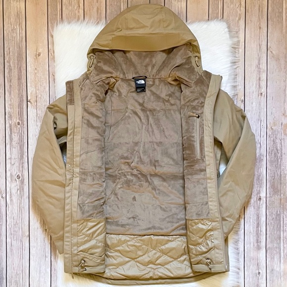 The North Face Women’s Inlux Insulated Waterproof Khaki Jacket - Picture 5 of 9